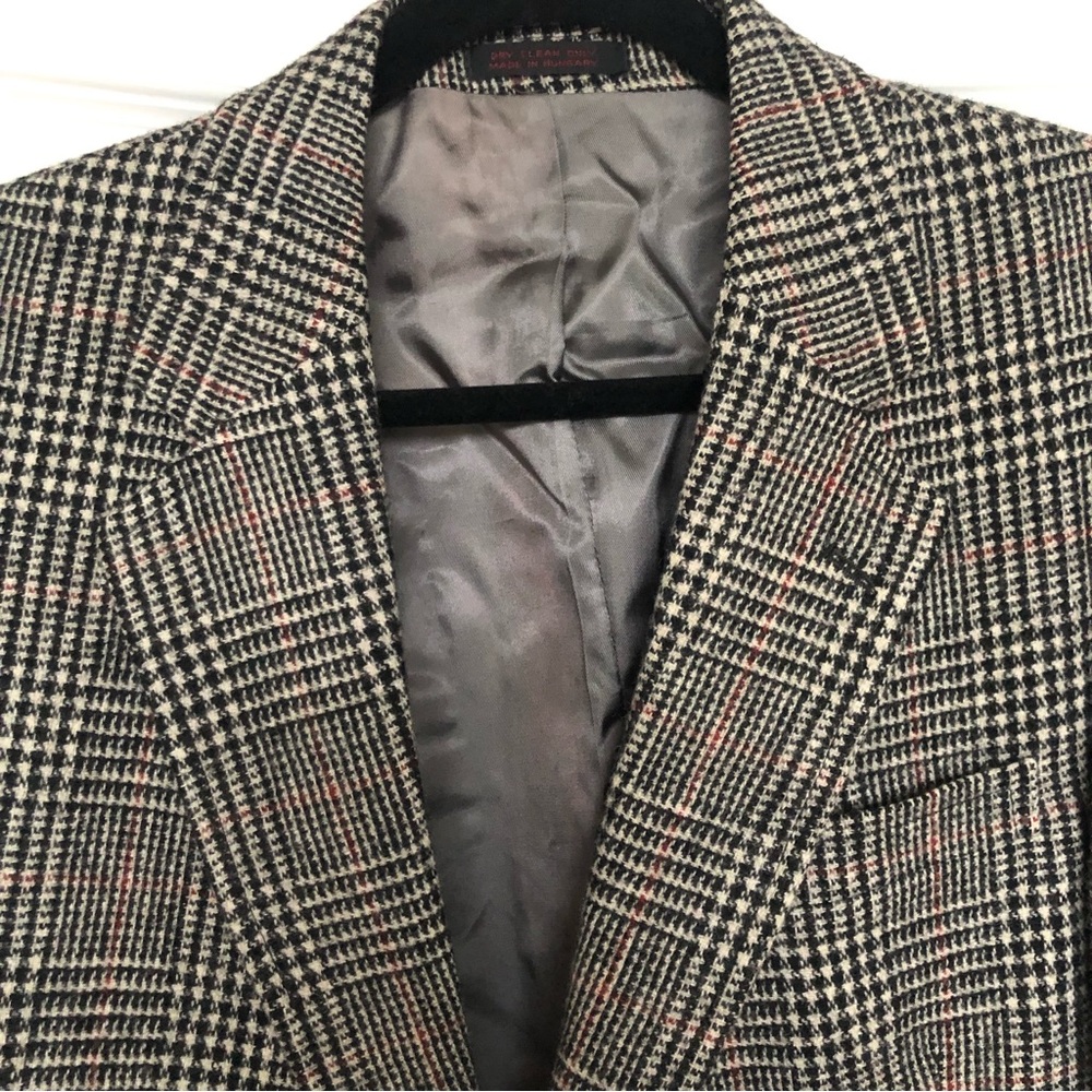 100% Wool Men’s Plaid Blazer